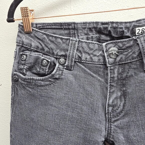 Miss Me Jeans Womens 28 Gray Skinny Stretch Denim Griffith Park JPD1003SK-4 - Picture 2 of 16